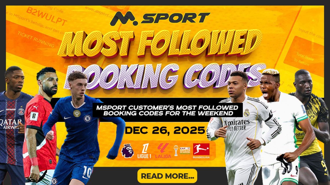 Nigeria vs Tunisia, Senegal vs DR Congo, Chelsea vs Aston Villa, &amp; Ivory Coast vs Cameroon Dominate This Weekend’s MSport Top Booking Codes